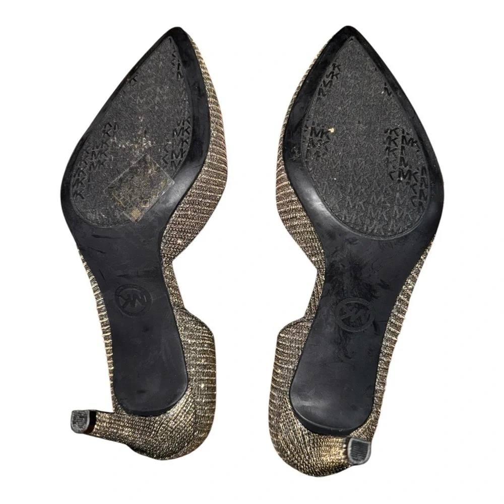Michael Kors Gold Pointed-Toe Heels